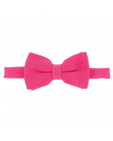 Noeud Papillon Tricot Rose fushia