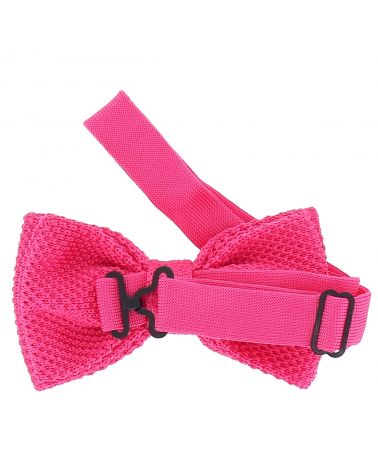 Noeud Papillon Tricot Rose fushia