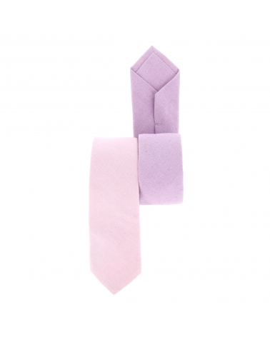 Cravate Coton Parme