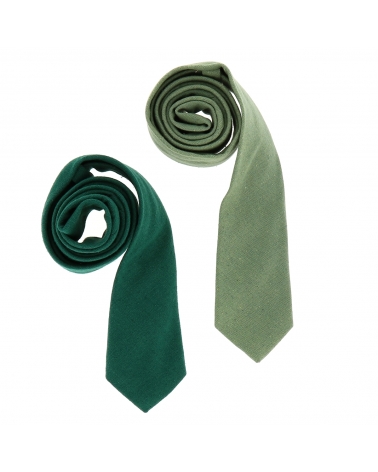 Cravate Coton Verte