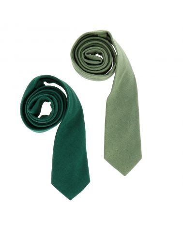 Cravate Coton Verte