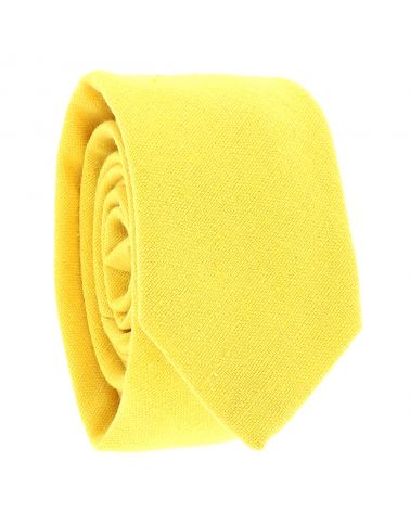Cravate Coton Jaune