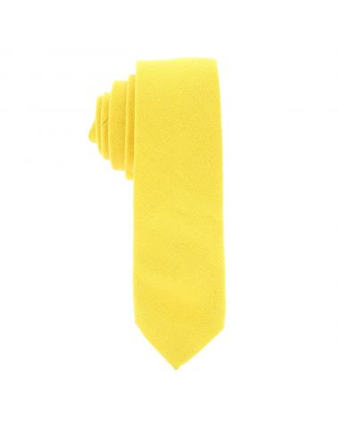 Cravate Coton Jaune