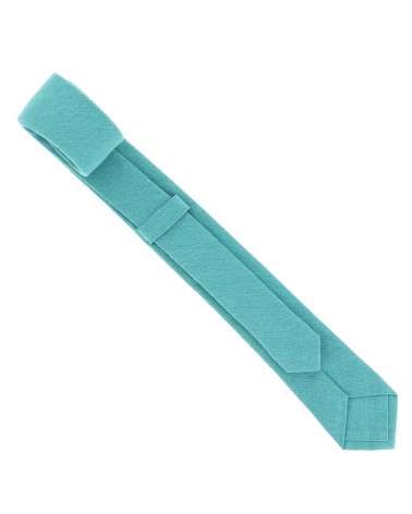 Cravate Coton Bleu turquoise