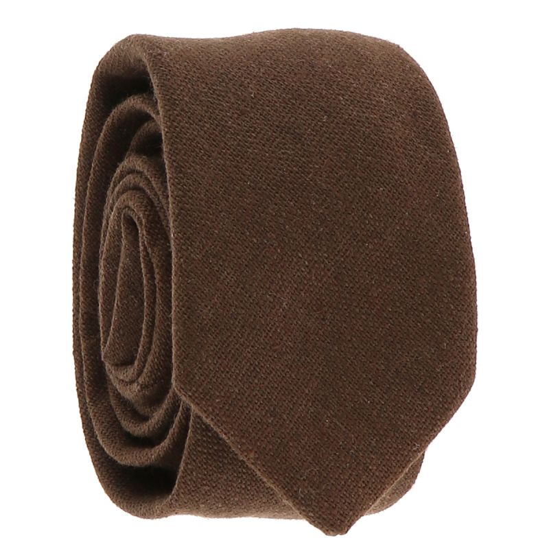 Cravate Coton Marron