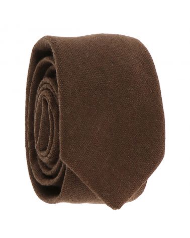 Cravate Coton Marron