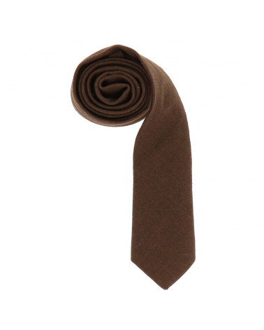 Cravate Coton Marron