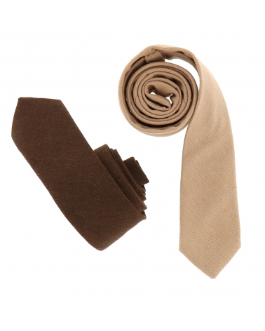 Cravate Coton Marron