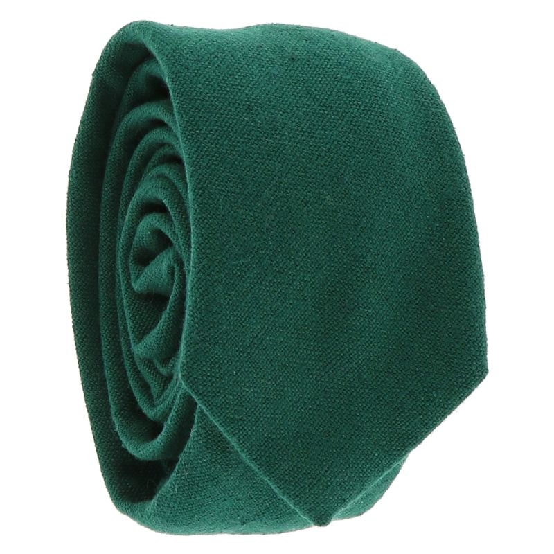 Cravate Coton Vert foncé