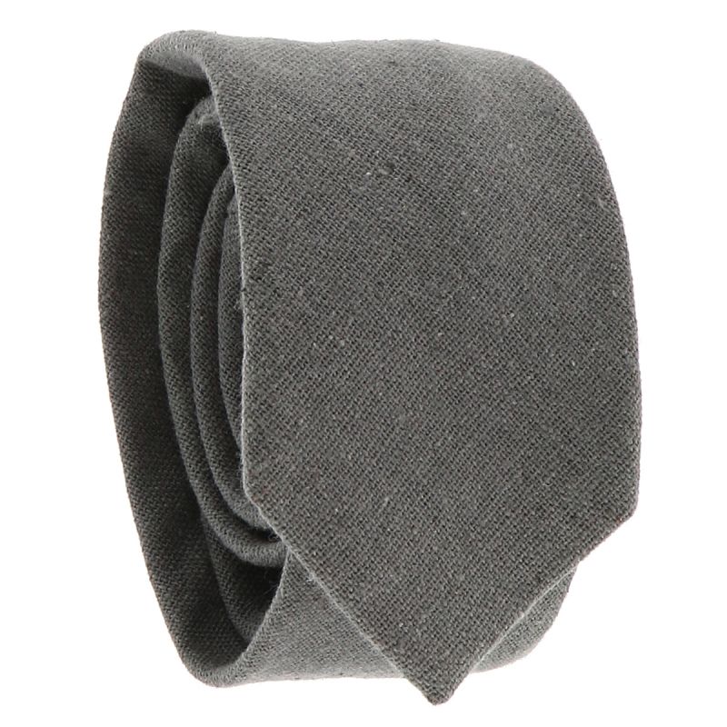 Cravate Coton Grise