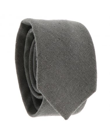 Cravate Coton Grise