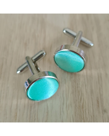 Bouton de Manchette Vert d'eau