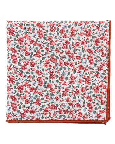 Pochette Costume Liberty Blanc et Corail