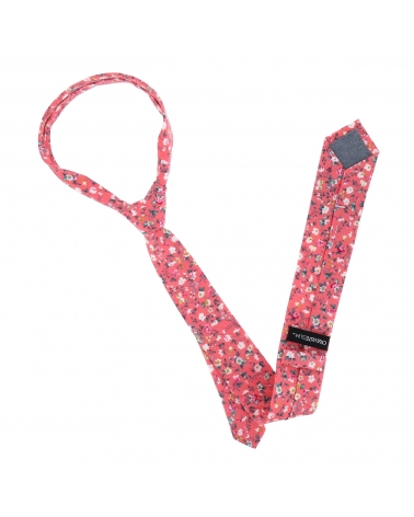 Cravate Liberty Corail à Fleurs