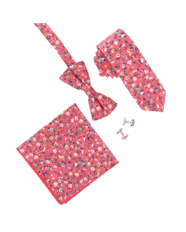 Cravate Liberty Corail à Fleurs
