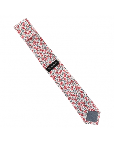 Cravate Liberty Blanc et Corail