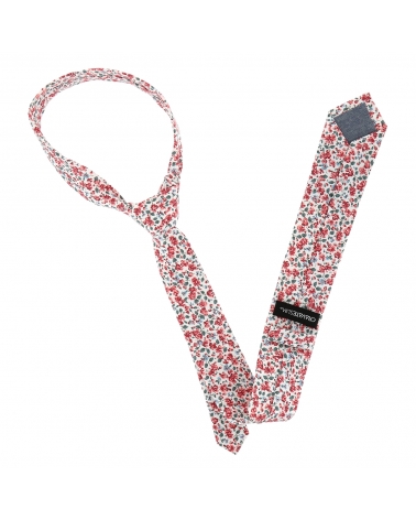 Cravate Liberty Blanc et Corail