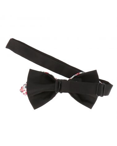 Noeud Papillon Pointu Liberty Blanc et Corail