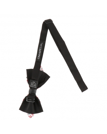 Noeud Papillon Pointu Liberty Blanc et Corail