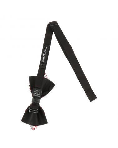 Noeud Papillon Pointu Liberty Blanc et Corail