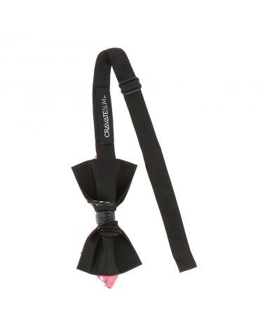 Noeud Papillon Pointu Corail à Fleurs