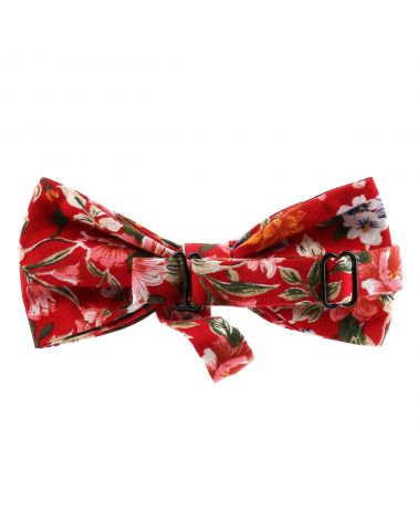 Noeud Papillon Homme à Fleurs Couleur Rouge