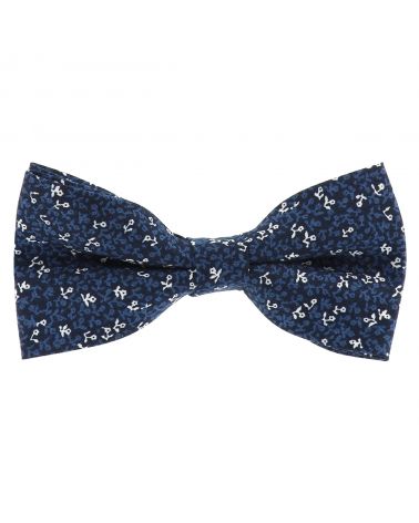 Noeud Papillon Mariage Motif Liberty Bleu Foncé