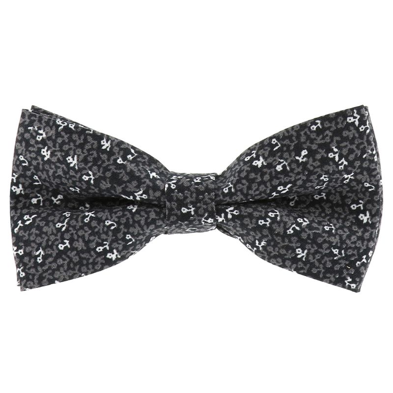 Noeud Papillon Mariage Motif Liberty Gris Anthracite