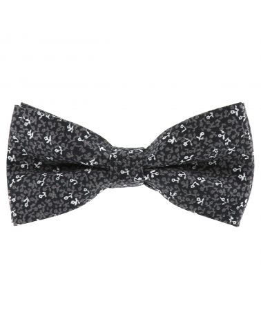 Noeud Papillon Mariage Motif Liberty Gris Anthracite