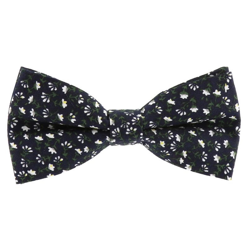 Noeud Papillon Mariage Motif Liberty Bleu Marine