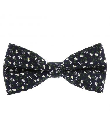 Noeud Papillon Mariage Motif Liberty Bleu Marine