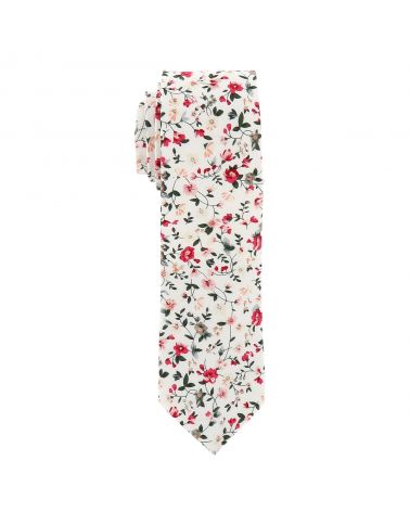 Cravate Liberty Blanche et Rose
