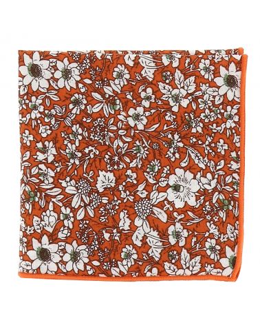 Pochette Costume Liberty Orange et Blanche