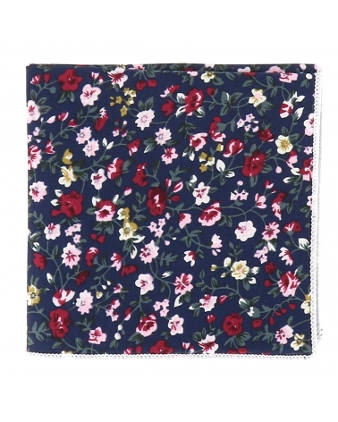 Pochette Costume Liberty Bleu marine, Rose et Bordeaux