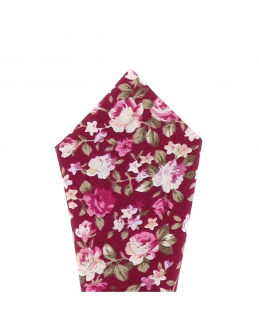 Pochette Costume Fleurs Fushia
