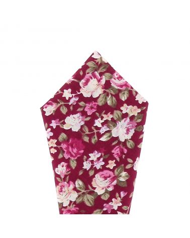 Pochette Costume Fleurs Fushia