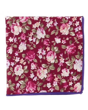 Pochette Costume Fleurs Fushia