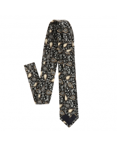 Cravate Paisley Noire