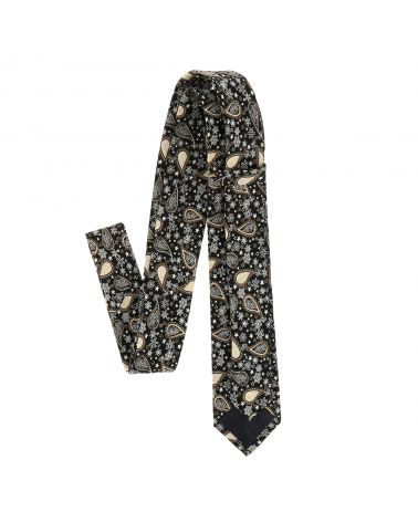 Cravate Paisley Noire