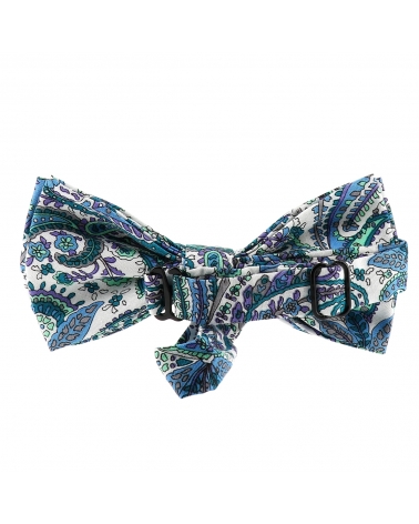 Noeud Papillon Paisley Bleu turquoise