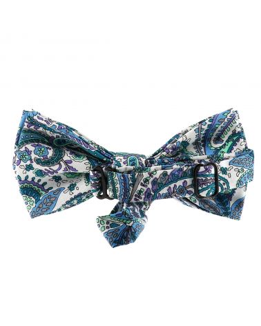 Noeud Papillon Paisley Bleu turquoise