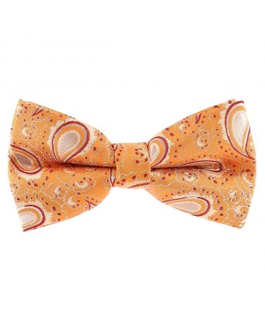 Noeud Papillon Paisley Jacquard Orange