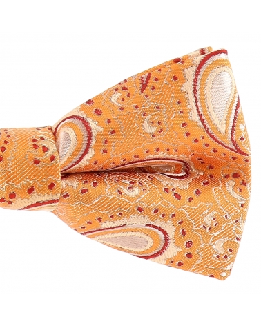 Noeud Papillon Paisley Jacquard Orange
