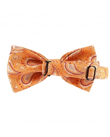 Noeud Papillon Paisley Jacquard Orange