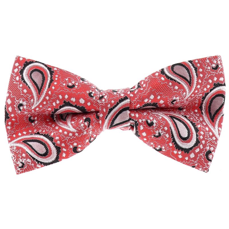 Noeud Papillon Paisley Jacquard Corail