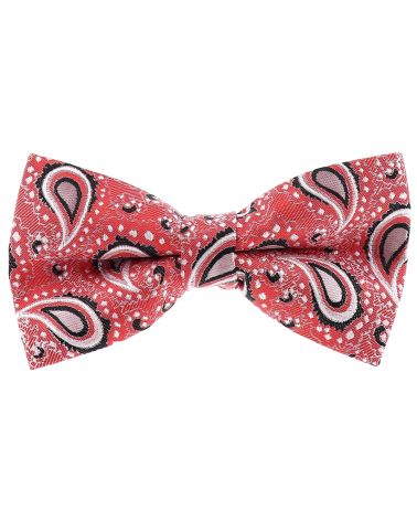 Noeud Papillon Paisley Jacquard Corail