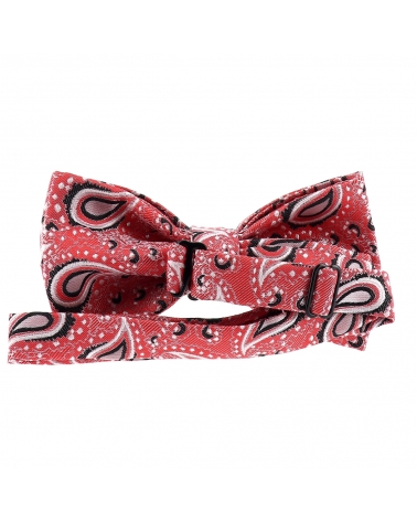 Noeud Papillon Paisley Jacquard Corail