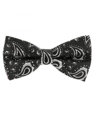 Noeud Papillon Paisley Jacquard Noir