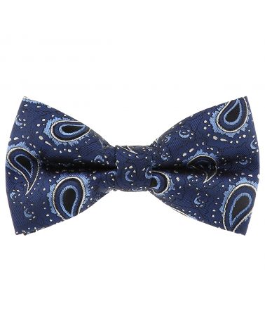 Noeud Papillon Paisley Jacquard Bleu marine