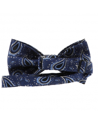 Noeud Papillon Paisley Jacquard Bleu marine